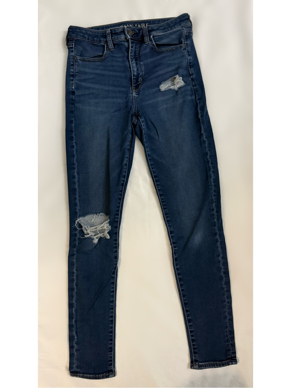 American Eagle Next Level Stretch Distressed Skinny Jeans Size 8 Regular